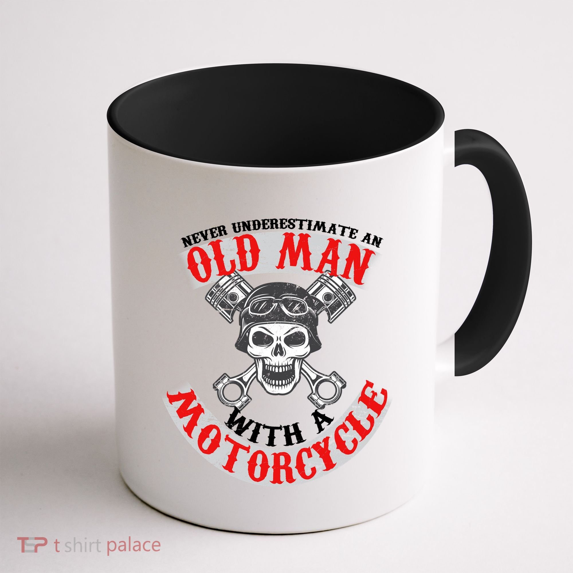 Never Underestimate An Old Man With A Motorcycle Coffee Mug