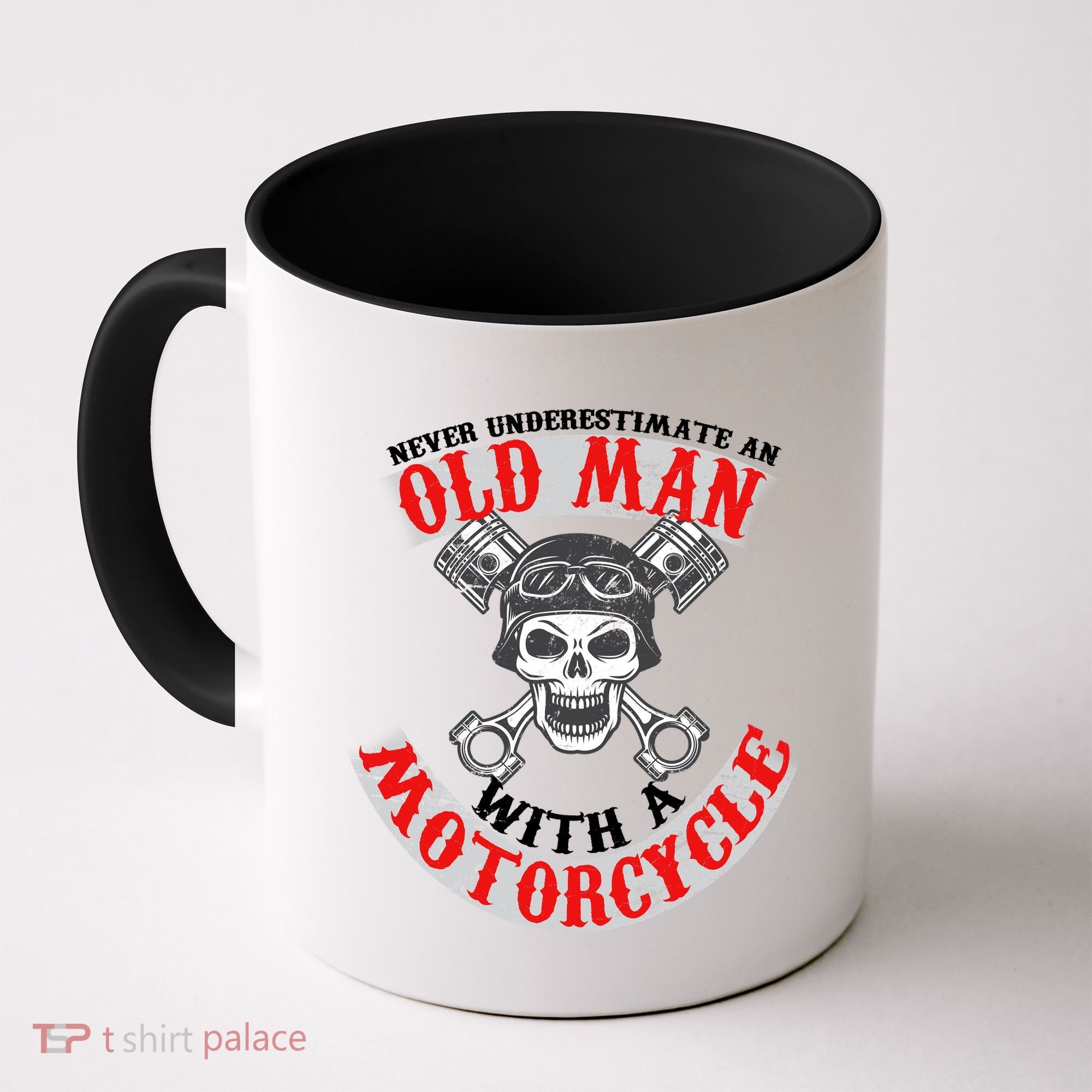 Never Underestimate An Old Man With A Motorcycle Coffee Mug