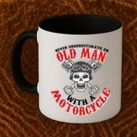 Never Underestimate An Old Man With A Motorcycle Coffee Mug thumb 2