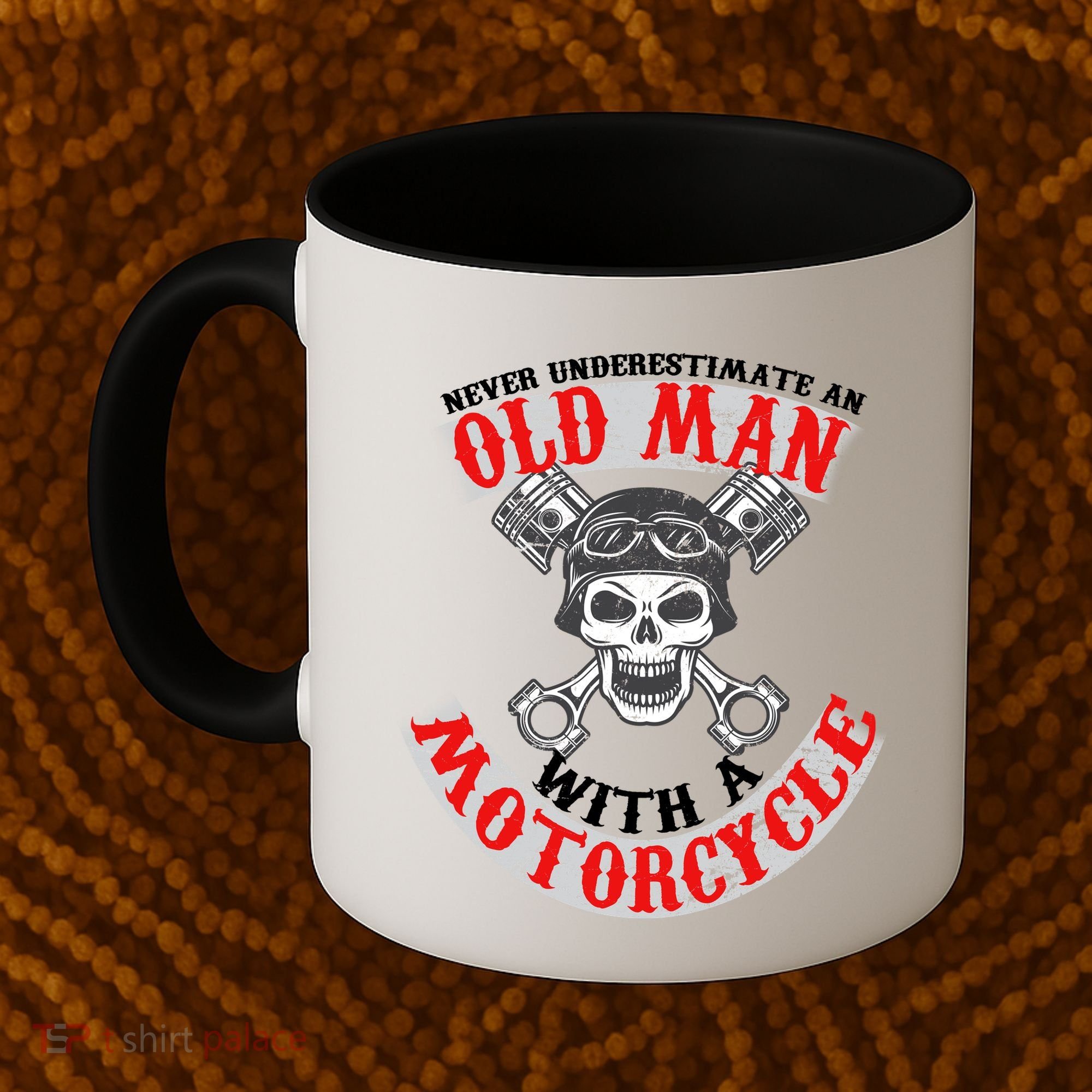 Never Underestimate An Old Man With A Motorcycle Coffee Mug
