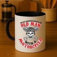 Never Underestimate An Old Man With A Motorcycle Coffee Mug thumb 4