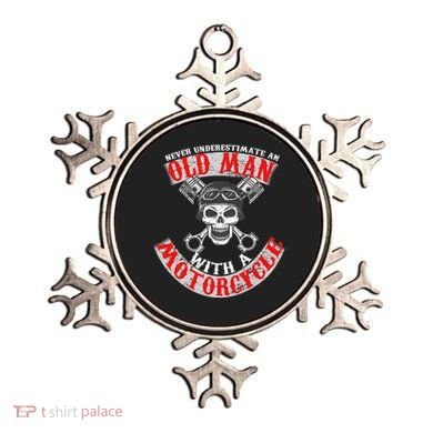 Never Underestimate An Old Man With A Motorcycle Ornament