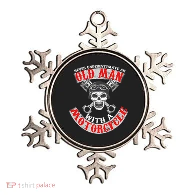 Never Underestimate An Old Man With A Motorcycle Ornament