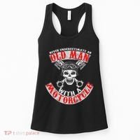 Never Underestimate An Old Man With A Motorcycle Women's Tank Top thumb 0