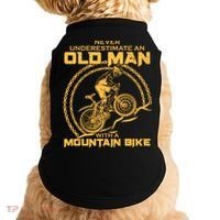 Never Underestimate An Old Man With A Mountain Bike Doggie Tank thumb 0