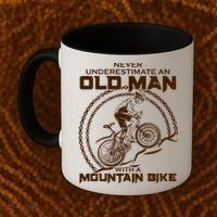 Never Underestimate An Old Man With A Mountain Bike Coffee Mug thumb 2