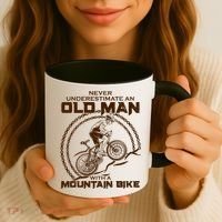 Never Underestimate An Old Man With A Mountain Bike Coffee Mug thumb 3