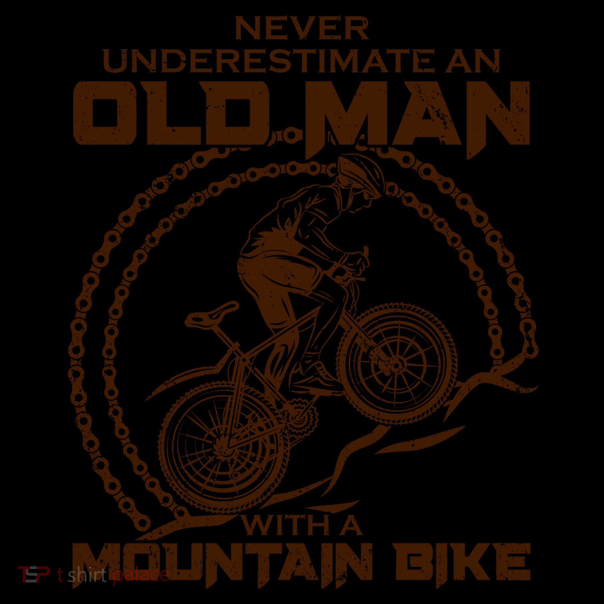 Never Underestimate An Old Man With A Mountain Bike Coffee Mug