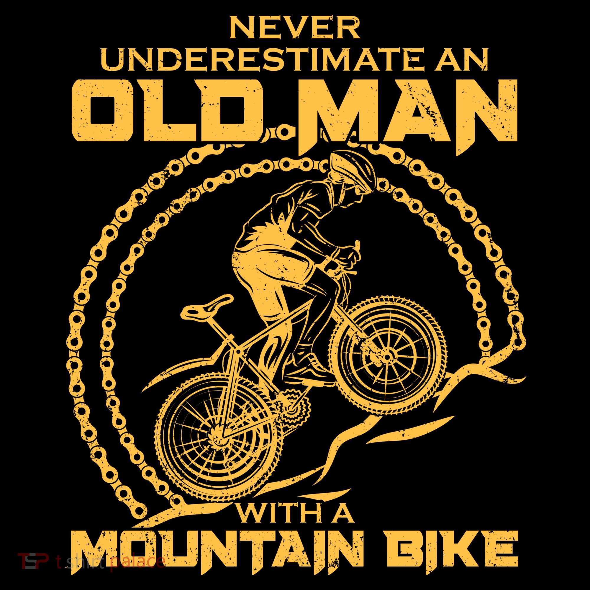 Never Underestimate An Old Man With A Mountain Bike Women's Hoodie