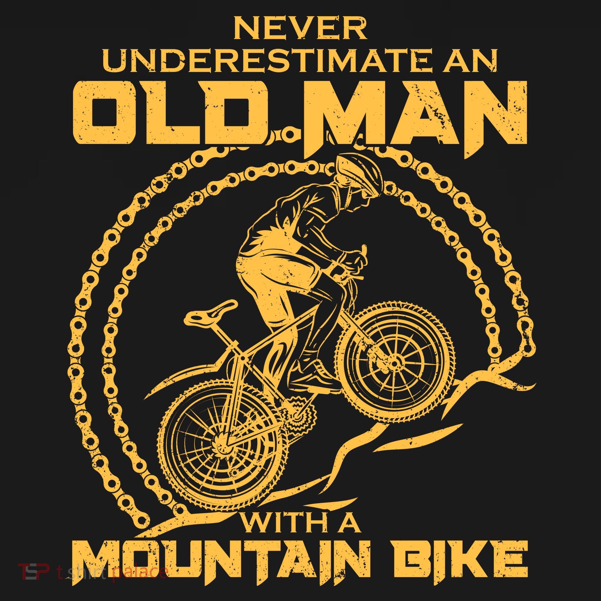 Never Underestimate An Old Man With A Mountain Bike Ornament