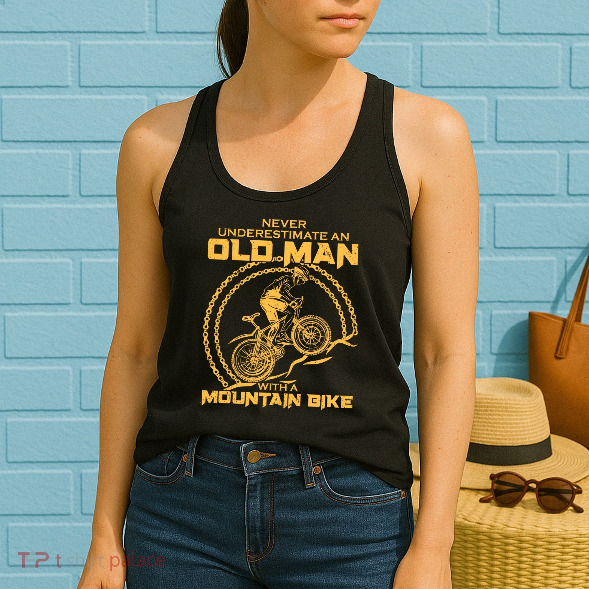 Never Underestimate An Old Man With A Mountain Bike Women's Tank Top