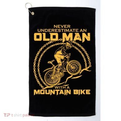 Never Underestimate An Old Man With A Mountain Bike Golf Towel