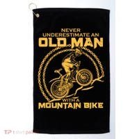 Never Underestimate An Old Man With A Mountain Bike Golf Towel thumb 0