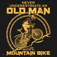 Never Underestimate An Old Man With A Mountain Bike Women's Long Sleeve Shirt thumb 2