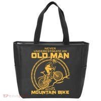 Never Underestimate An Old Man With A Mountain Bike Tote Bag thumb 0