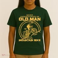 Never Underestimate An Old Man With A Mountain Bike T-Shirt thumb 4