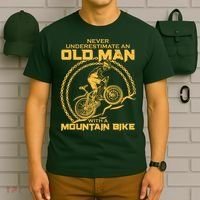 Never Underestimate An Old Man With A Mountain Bike T-Shirt thumb 6