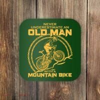 Never Underestimate An Old Man With A Mountain Bike Coaster thumb 0