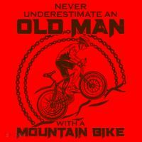 Never Underestimate An Old Man With A Mountain Bike Santa Hat thumb 1