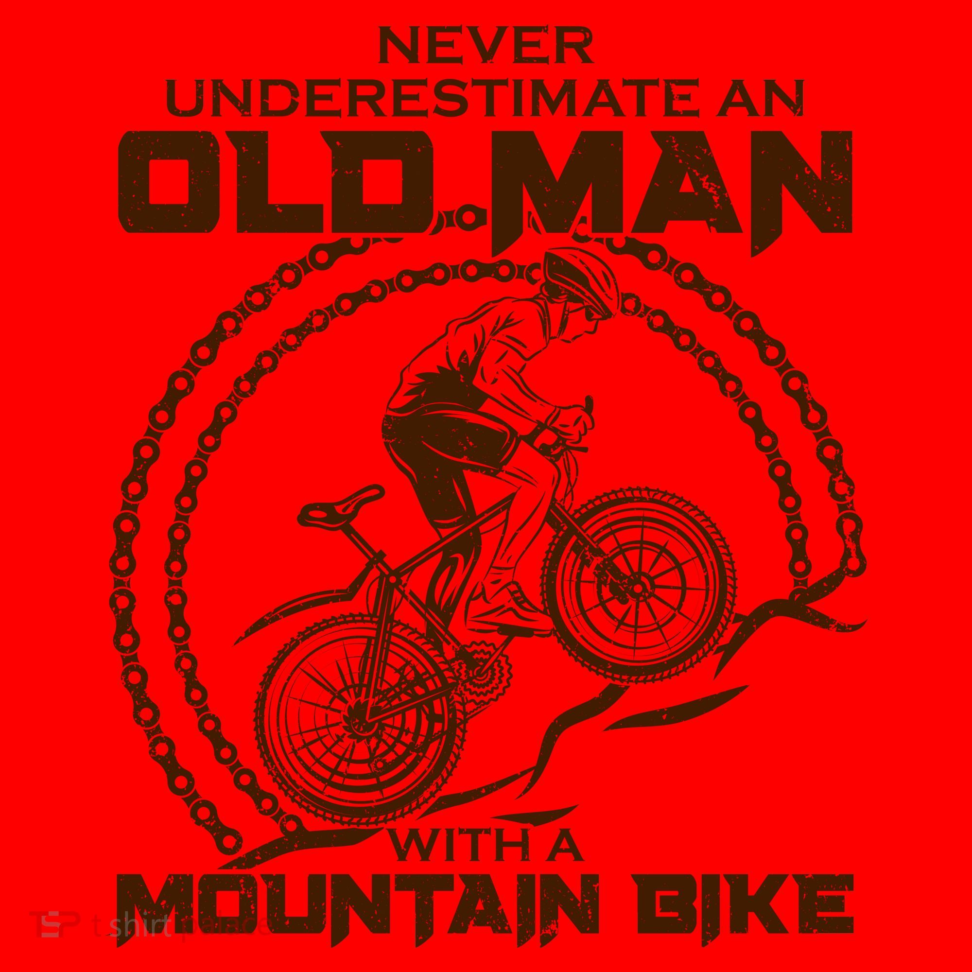 Never Underestimate An Old Man With A Mountain Bike Santa Hat
