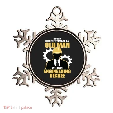 Never Underestimate An Old Man With An Engineering Degree Ornament