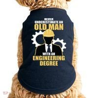 Never Underestimate An Old Man With An Engineering Degree Doggie Tank thumb 0