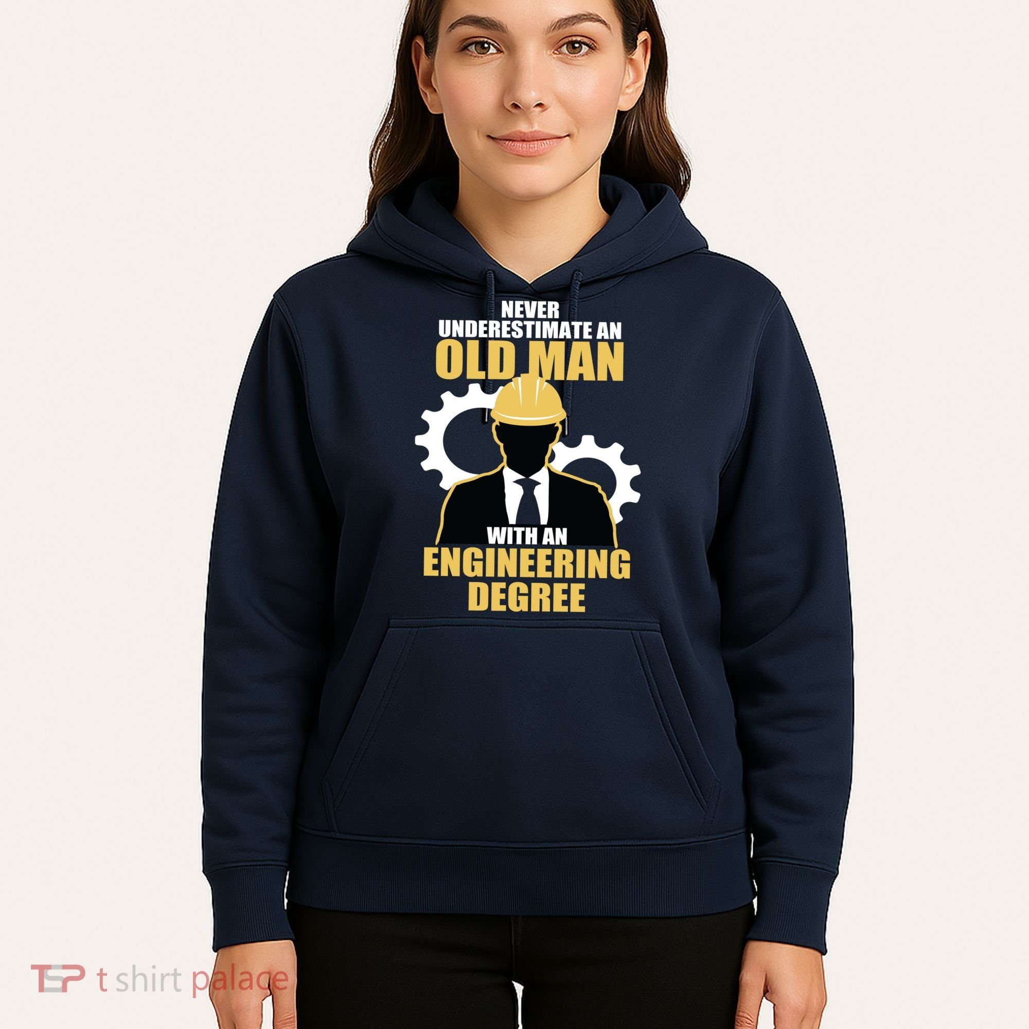 Never Underestimate An Old Man With An Engineering Degree Hoodie