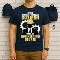 Never Underestimate An Old Man With An Engineering Degree T-Shirt thumb 6