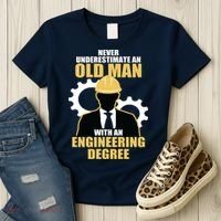 Never Underestimate An Old Man With An Engineering Degree Women's T-Shirt thumb 3