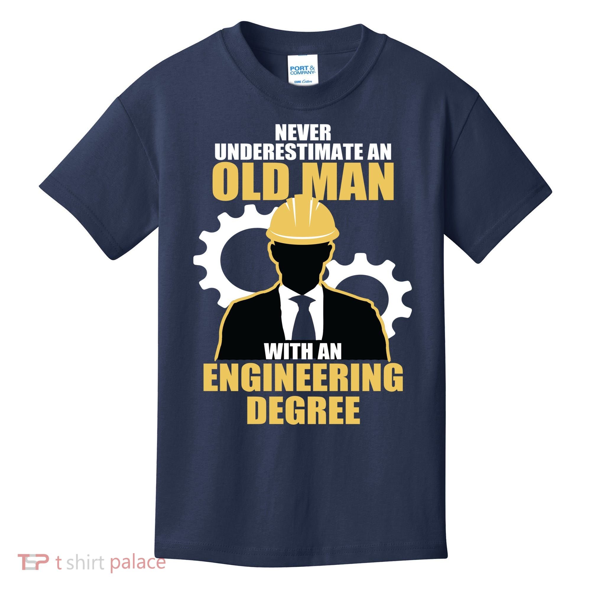Never Underestimate An Old Man With An Engineering Degree Kids T-Shirt