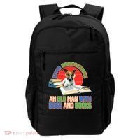 Never Underestimate An Old Man With Dogs And Books Backpack thumb 0