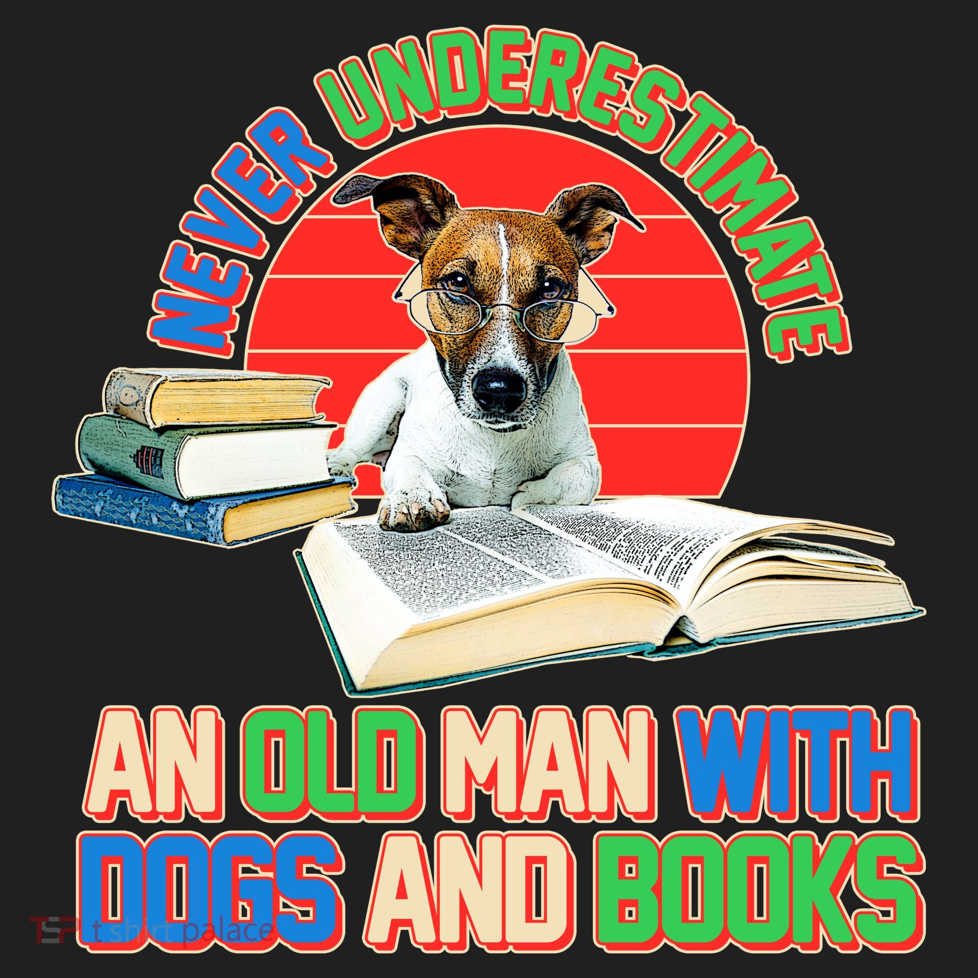 Never Underestimate An Old Man With Dogs And Books Tumbler