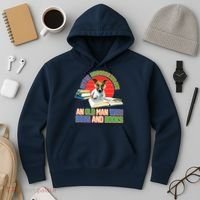Never Underestimate An Old Man With Dogs And Books Hoodie thumb 3