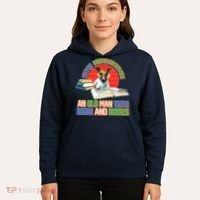 Never Underestimate An Old Man With Dogs And Books Hoodie thumb 5