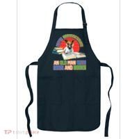 Never Underestimate An Old Man With Dogs And Books Apron thumb 0