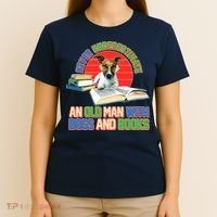 Never Underestimate An Old Man With Dogs And Books T-Shirt thumb 4