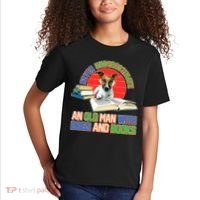 Never Underestimate An Old Man With Dogs And Books Kids T-Shirt thumb 2