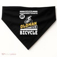 Never Underestimate An Oldman With A Bicycle USA-Made Doggie Bandana thumb 0