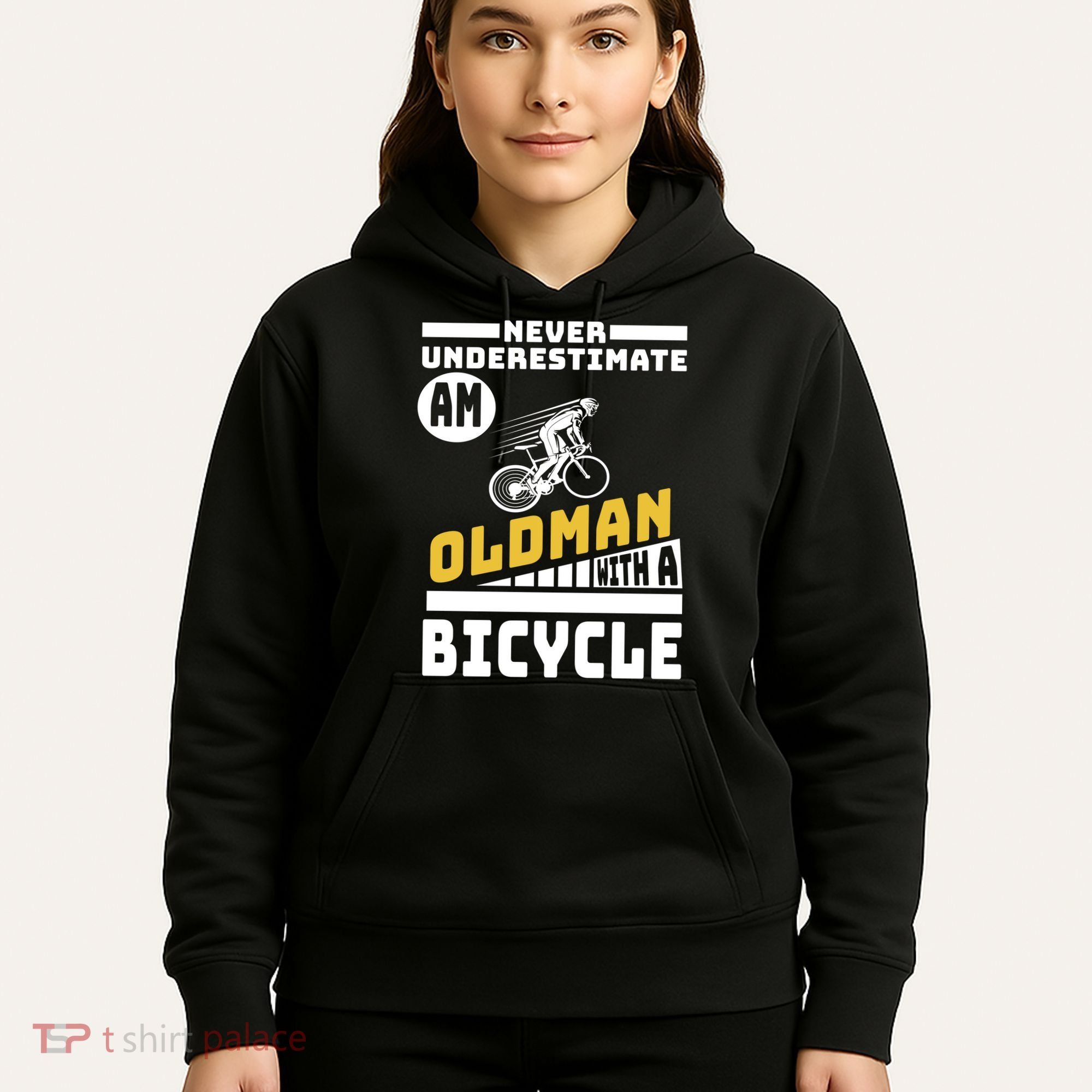 Never Underestimate An Oldman With A Bicycle Hoodie