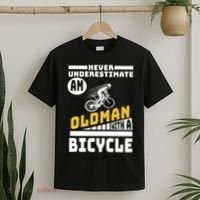 Never Underestimate An Oldman With A Bicycle T-Shirt thumb 2