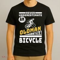 Never Underestimate An Oldman With A Bicycle T-Shirt thumb 3