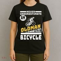 Never Underestimate An Oldman With A Bicycle T-Shirt thumb 4