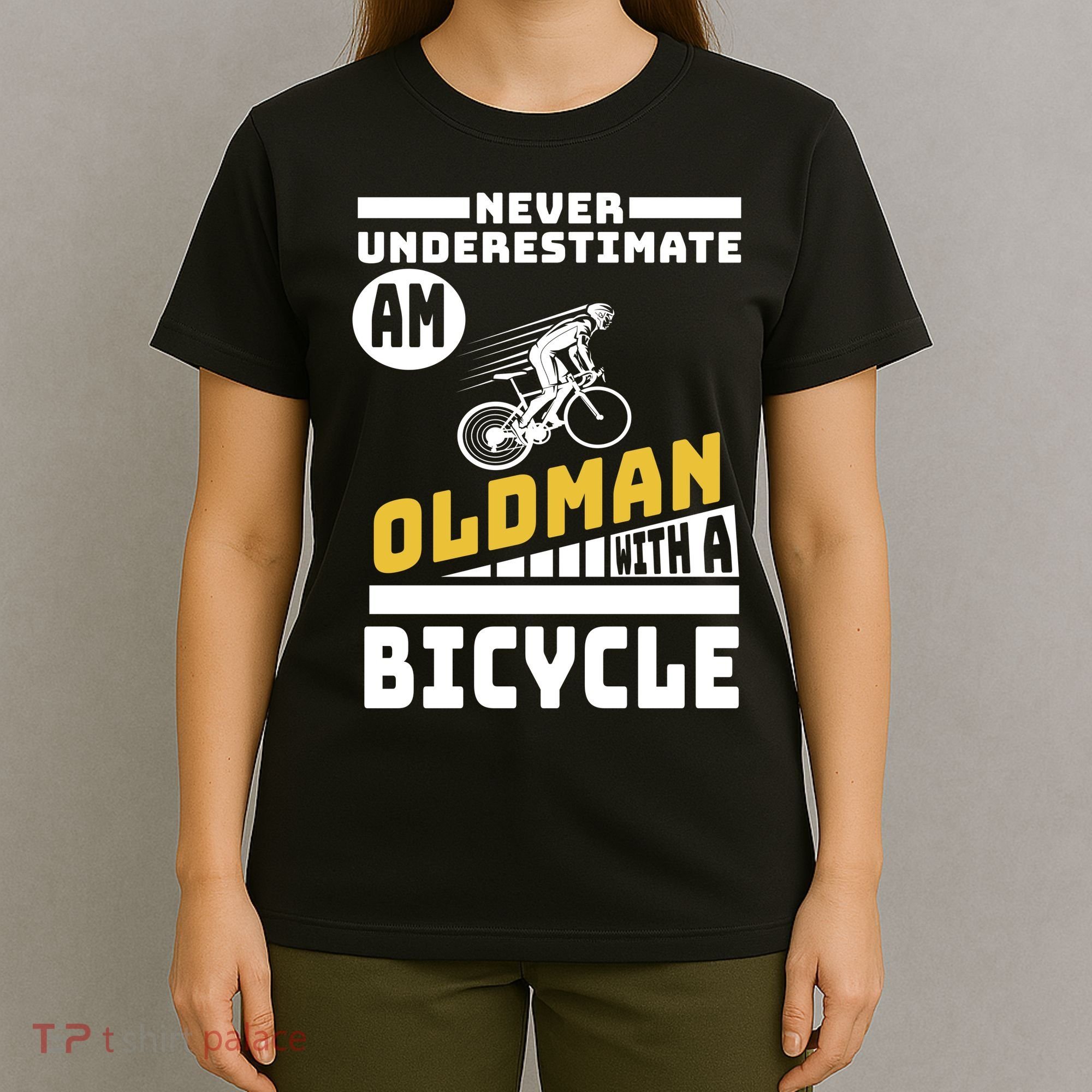 Never Underestimate An Oldman With A Bicycle T-Shirt