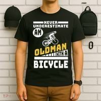 Never Underestimate An Oldman With A Bicycle T-Shirt thumb 6