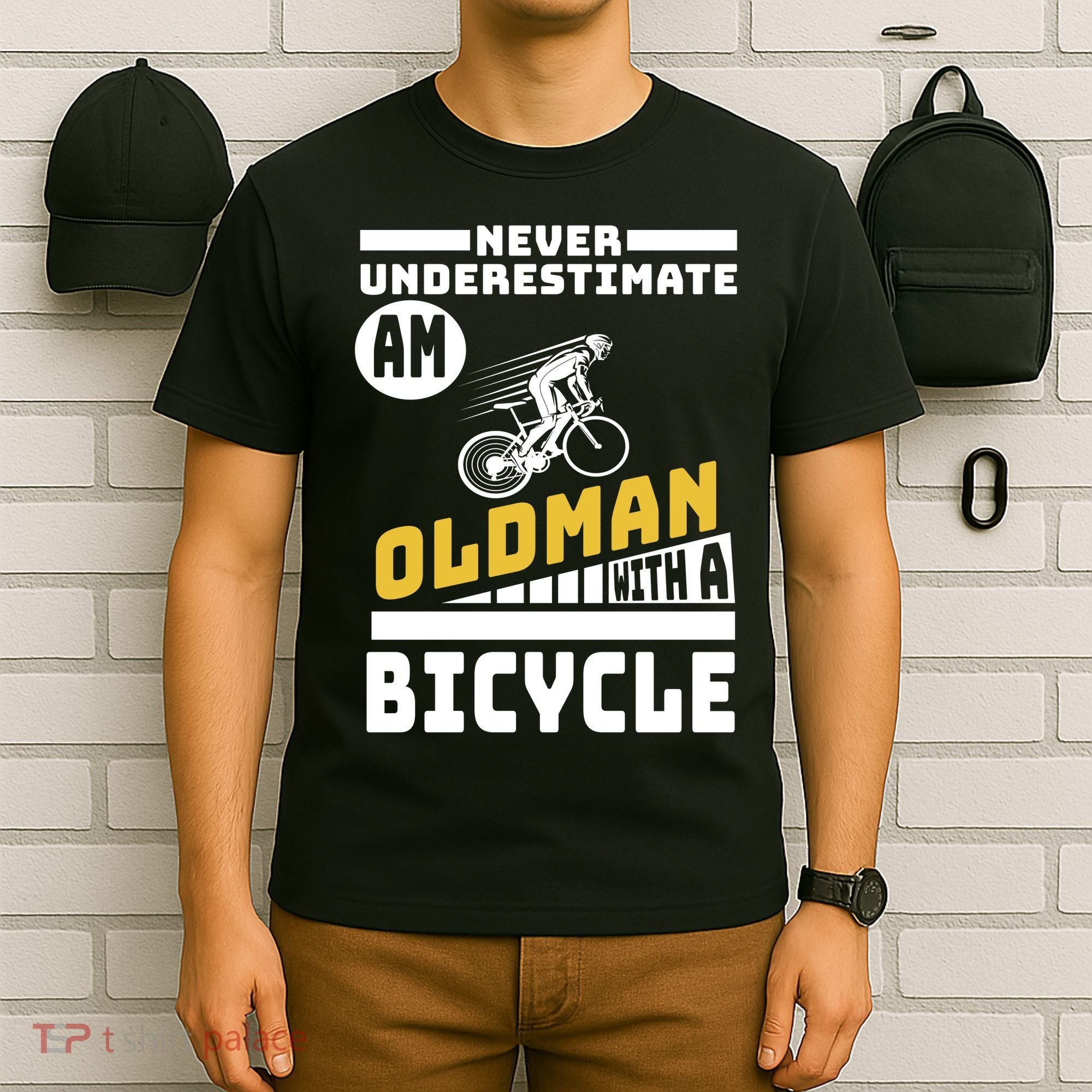 Never Underestimate An Oldman With A Bicycle T-Shirt