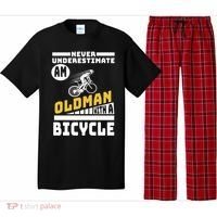 Never Underestimate An Oldman With A Bicycle Pajama Set thumb 0