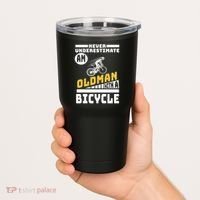 Never Underestimate An Oldman With A Bicycle Tumbler thumb 2