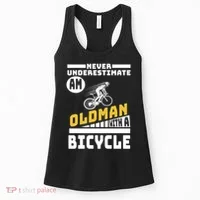 Never Underestimate An Oldman With A Bicycle Women's Tank Top thumb 0