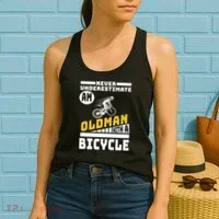 Never Underestimate An Oldman With A Bicycle Women's Tank Top thumb 2