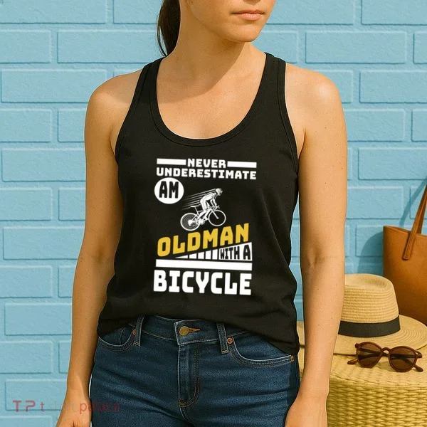 Never Underestimate An Oldman With A Bicycle Women's Tank Top